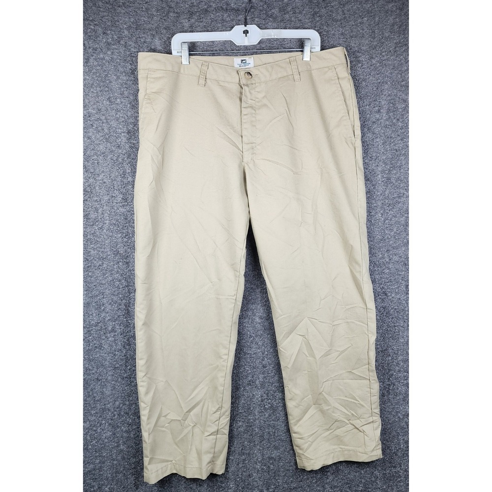 Lee Chino Pants Mens 40x30 Khaki Total Freedom Relaxed Fit Tan Straight Leg